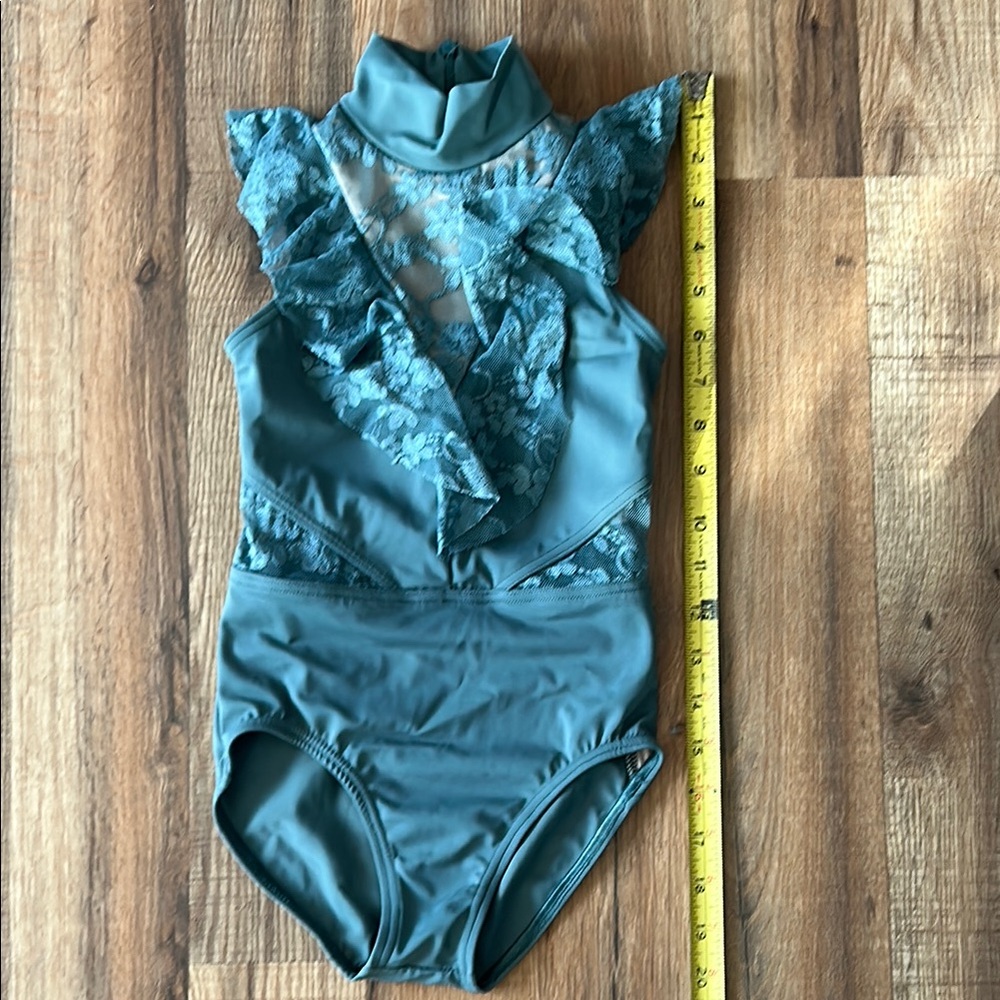 Weissman Elegant Teal Lace Bodysuit